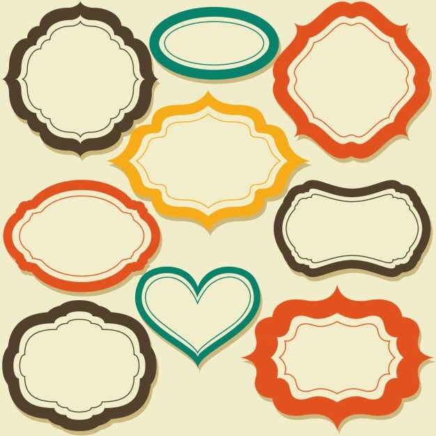 Free Vector Coloured frames collection