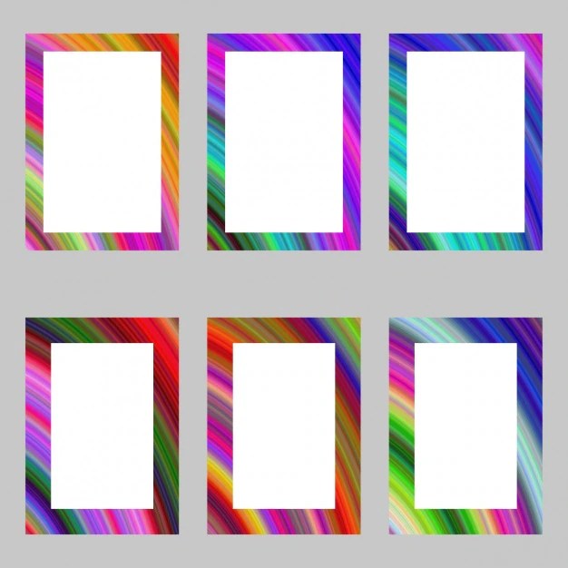 Coloured frames collection Vector Free Download