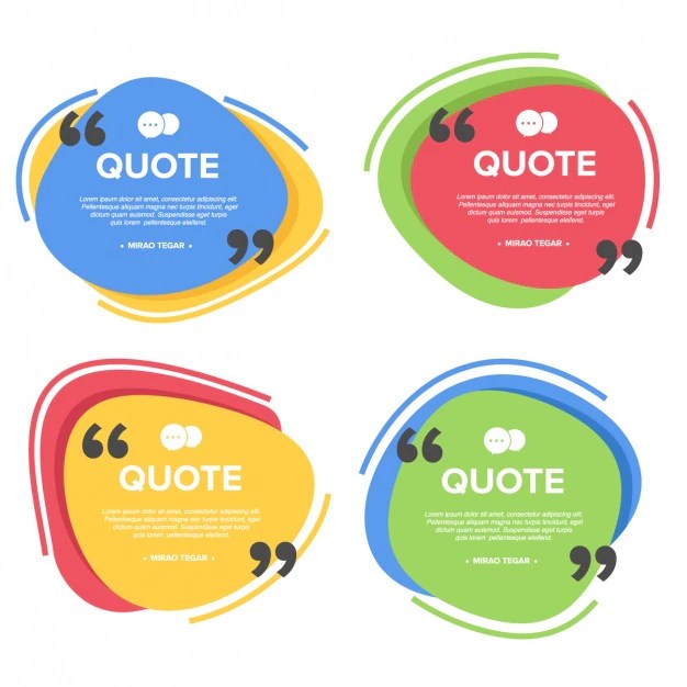 Coloured text frames collection Vector Free Download