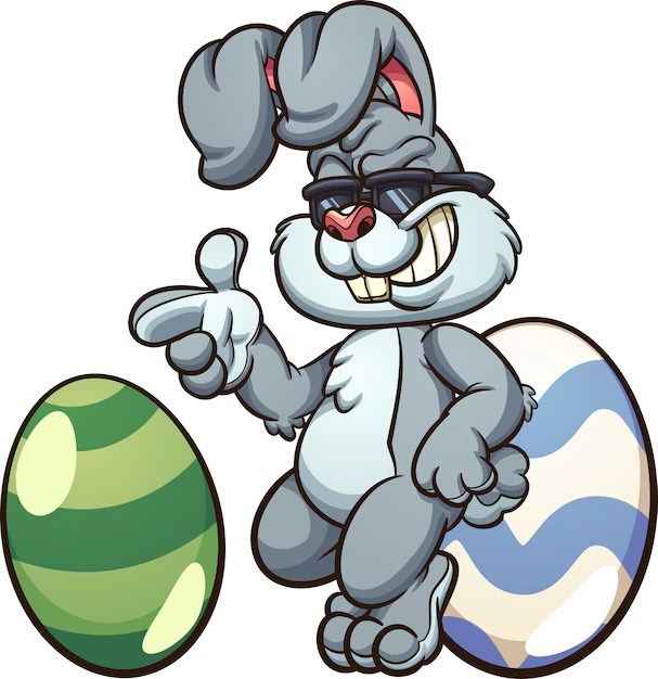 Premium Vector Cool easter bunny