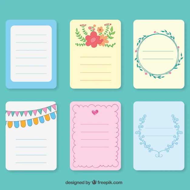 Cute notes Premium Vector