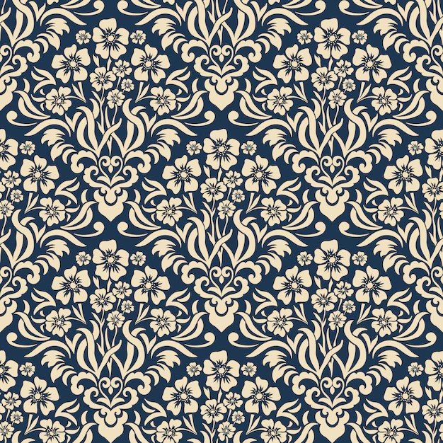 Free Vector Damask seamless pattern background