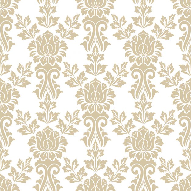 Free Vector Damask seamless pattern background
