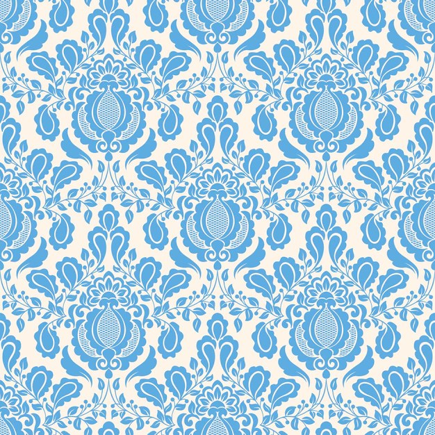 Free Vector Damask seamless pattern background