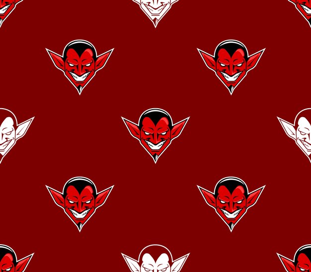 Premium Vector Devil head pattern