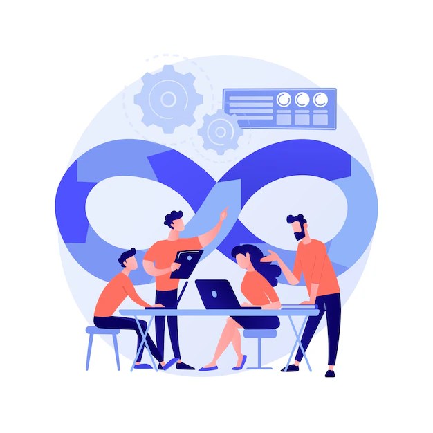 Free Vector Devops team abstract concept vector illustration Free Vector Devops team abstract concept vector illustration