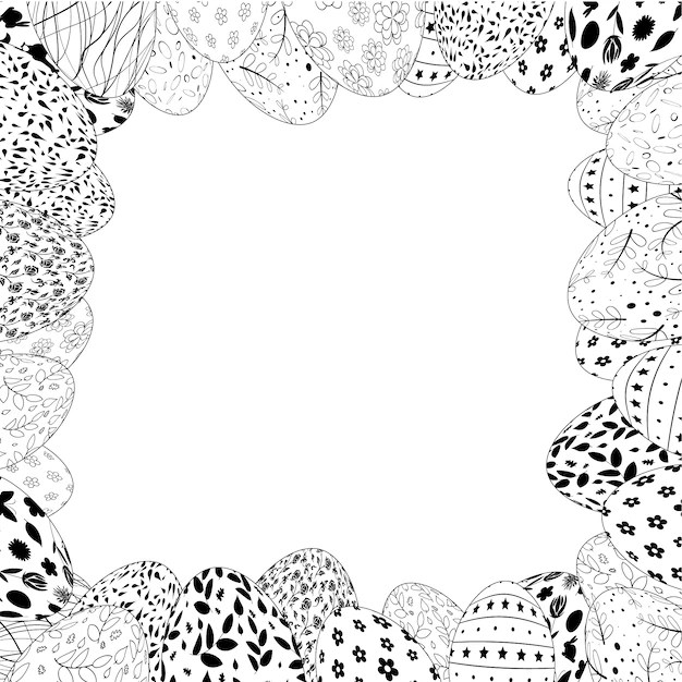 Free Vector Easter frame design