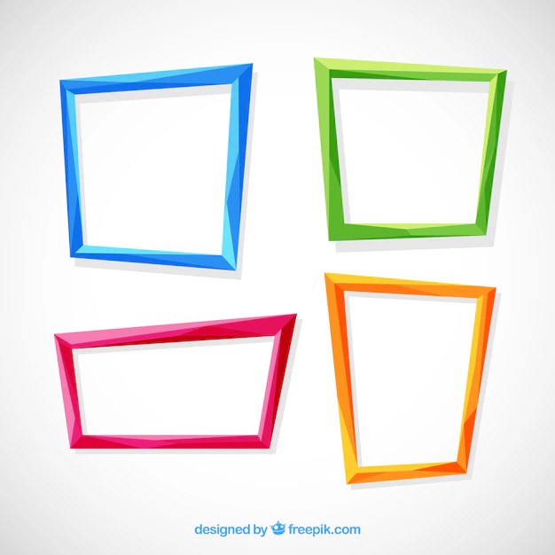 Free Vector Flat colorful frames collection