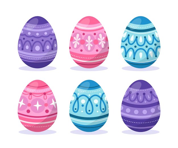 Premium Vector Flat easter egg collection