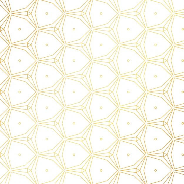 Gold pattern on white background Vector Free Download