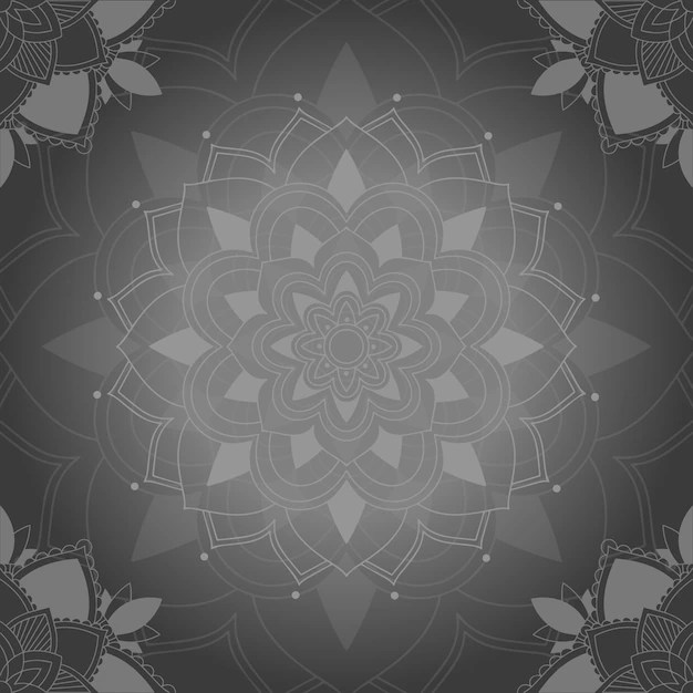 Free Vector Gray mandala patterns background
