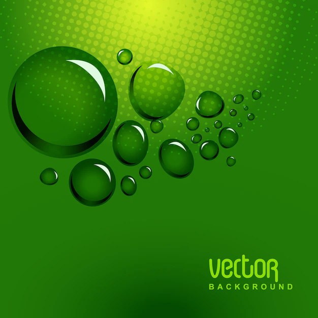 Premium Vector Green bubbles background