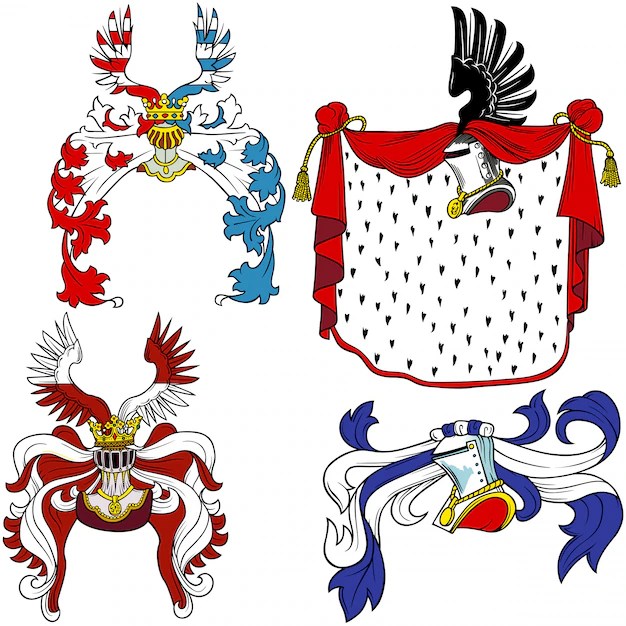 Premium Vector Heraldic helmets