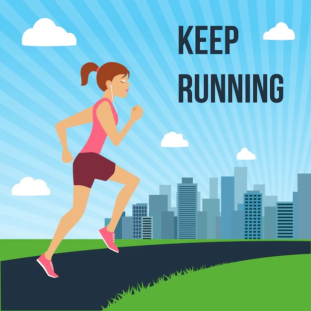 Keep running Free Vector