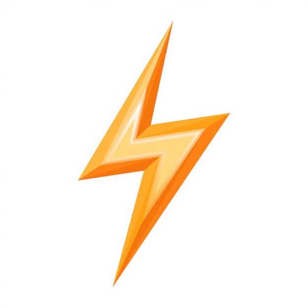 Lightning bolt icon vector Premium Vector