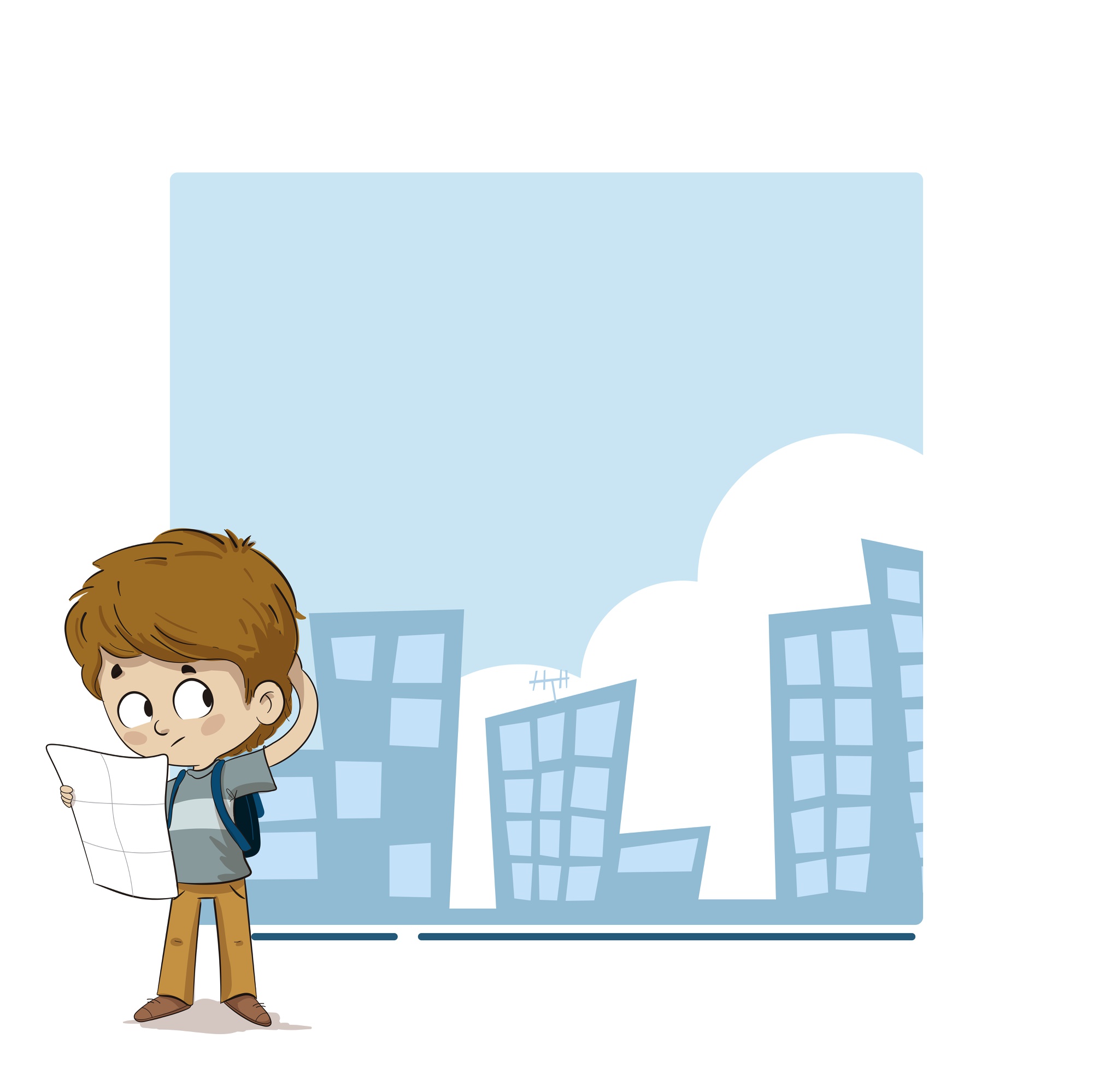 Premium Vector Lost looking at a map lost in the city
