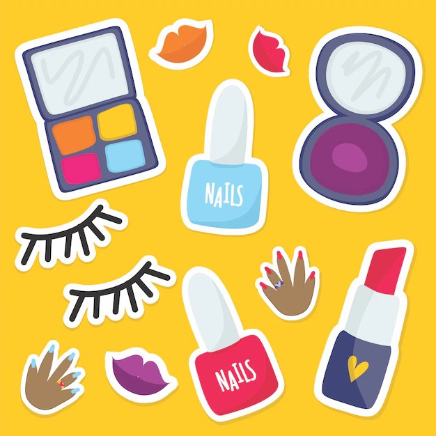 Premium Vector Makeup stickers