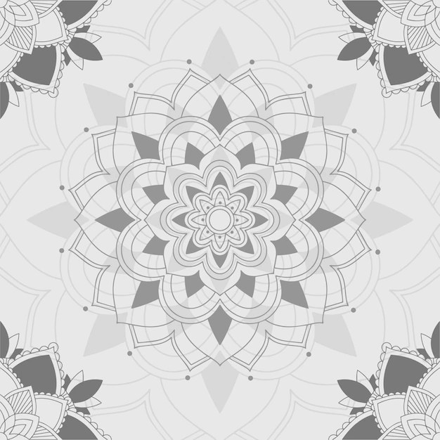 Mandala patterns on gray background Free Vector