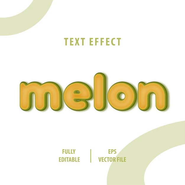 Premium Vector Melon text style effect