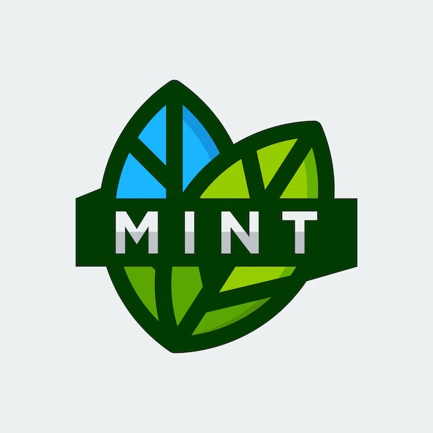Premium Vector Mint leaf logo template