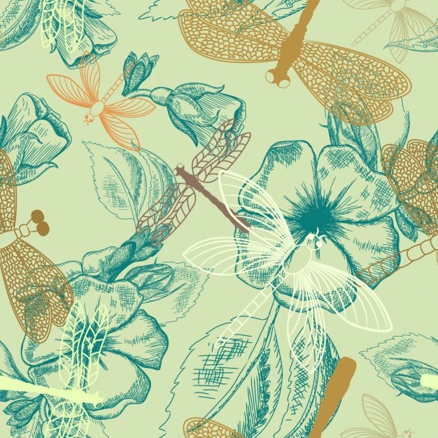 Nature pattern design Vector Free Download