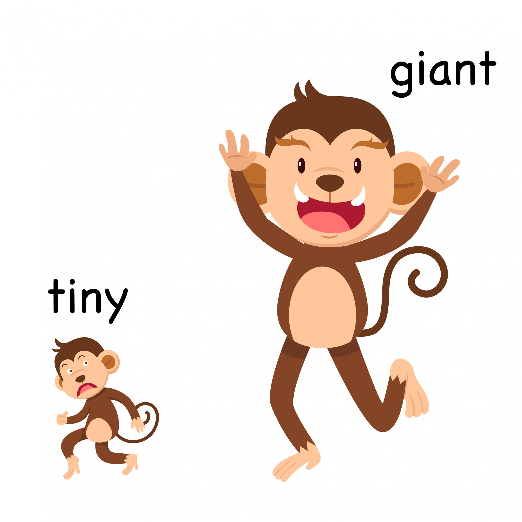 Premium Vector Opposite tiny and giant illustration