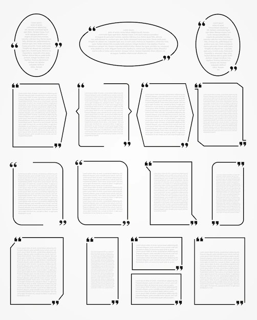 Premium Vector Quote frames.
