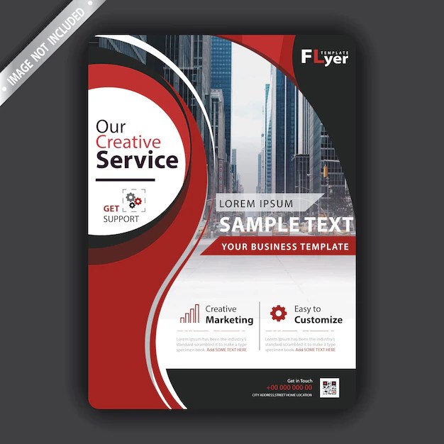 Free Vector Red flyer