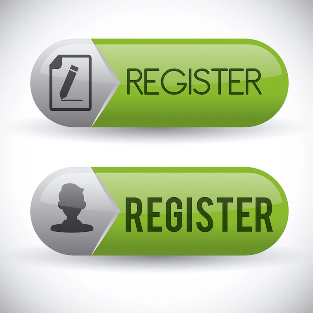Premium Vector Register button design
