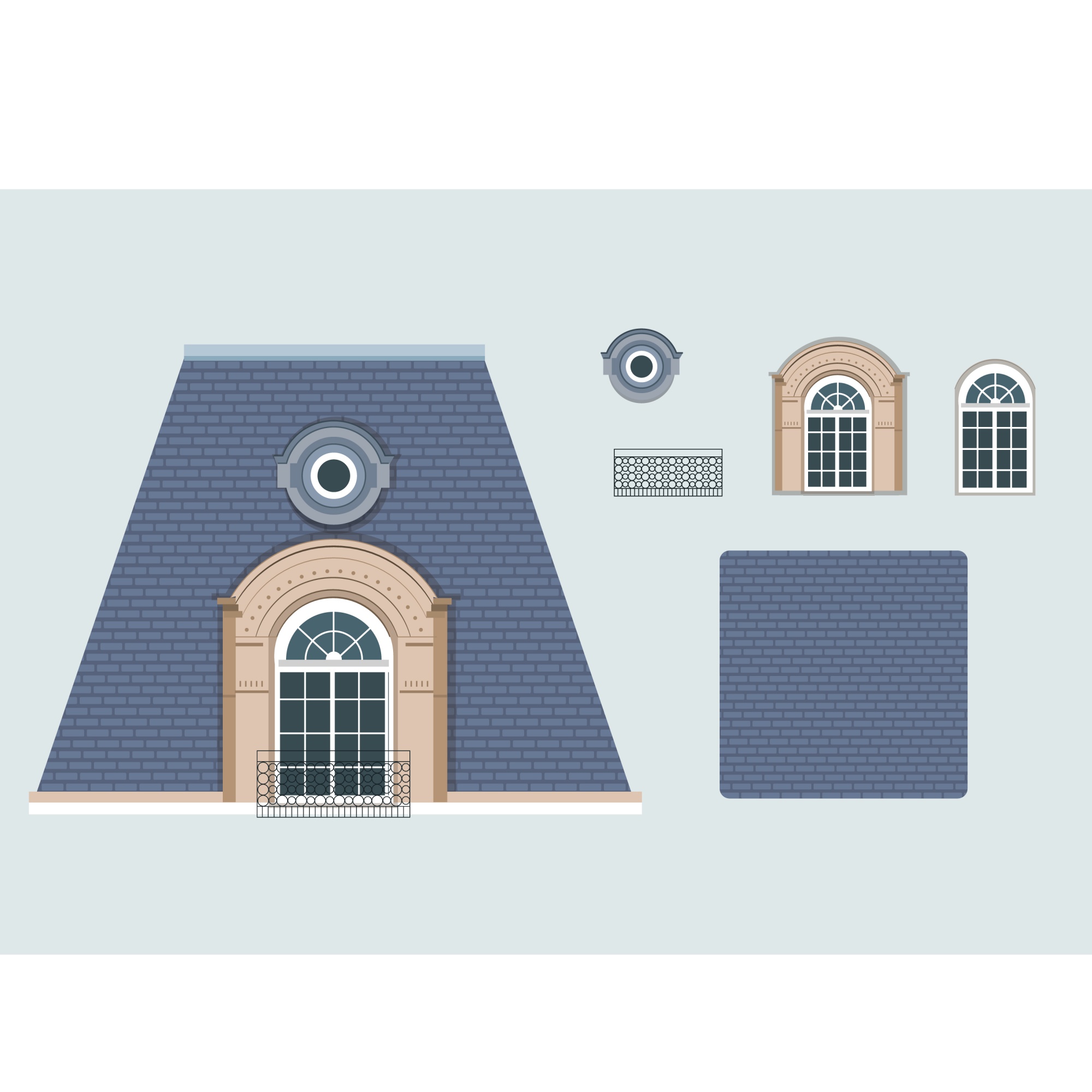 Rooftop of a building Premium Vector