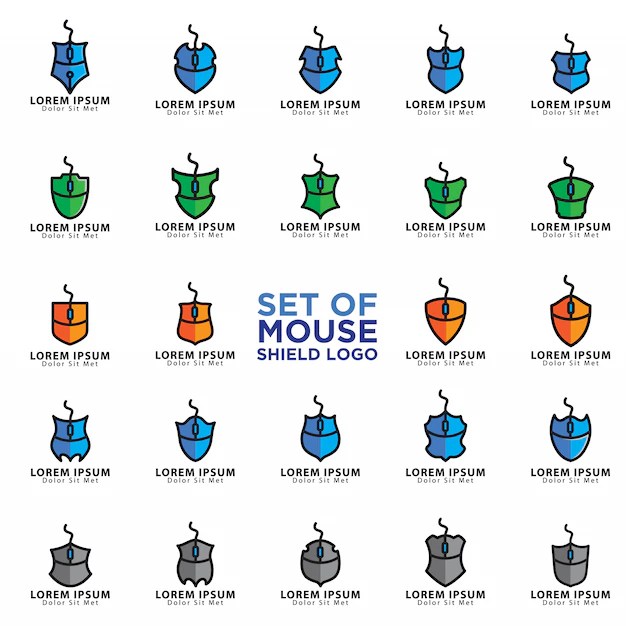 Premium Vector Set of mouse logos