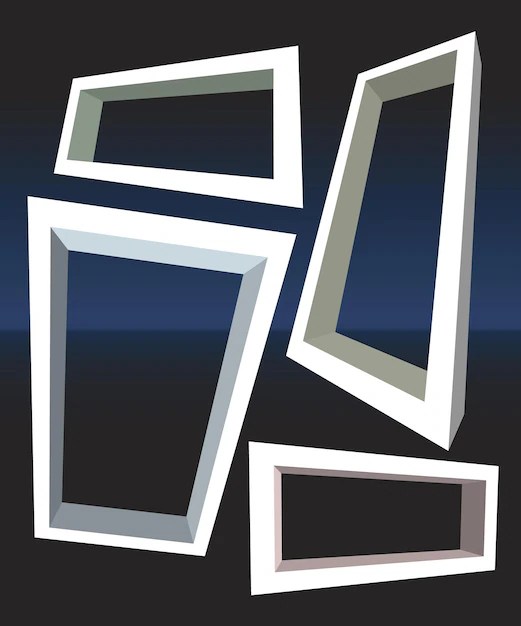 Premium Vector Set of perspective frames