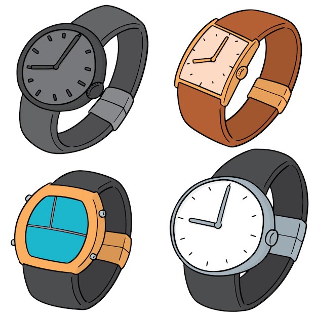 Set of watch Premium Vector