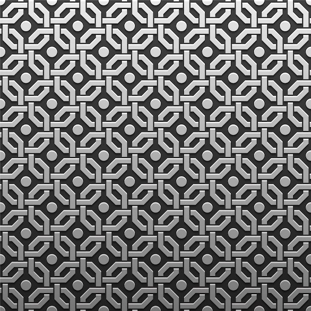 Silver geometric pattern background Vector Free Download