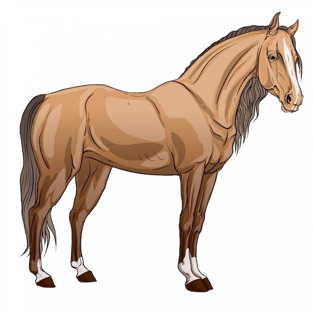 Premium Vector Standing horse