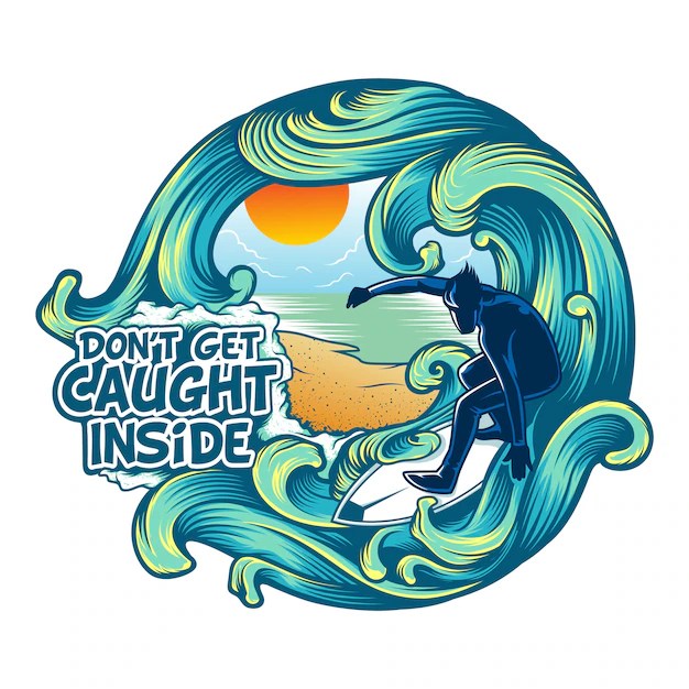 Surfing logo vector Vector Premium Download