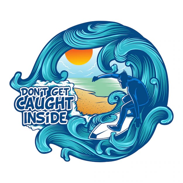 Premium Vector Surfing logo vector