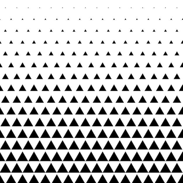 Triangle pattern vector background in black and white Free Vector
