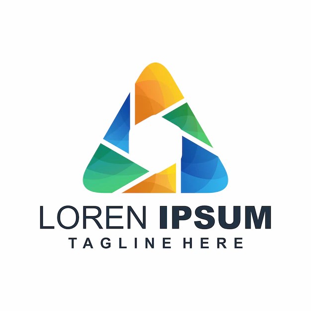 Triangles logo vector Premium Vector