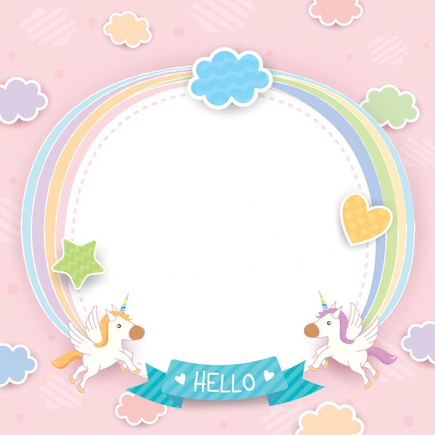 Premium Vector Unicorn frame