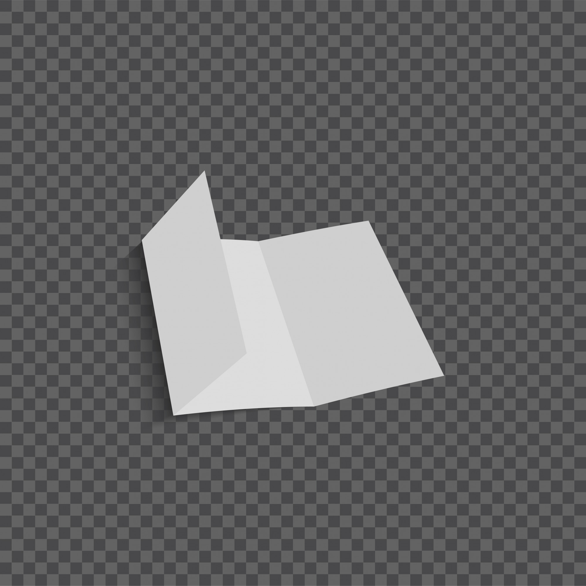 Premium Vector Vector open blank folding paper leaflet