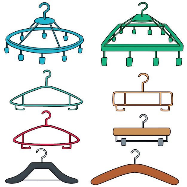 Premium Vector Vector set of hangers