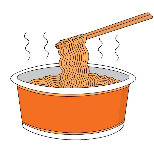 Premium Vector Vector set of noodle