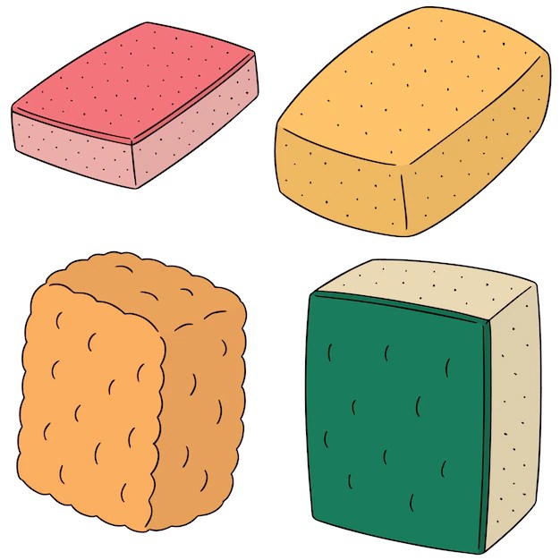 Premium Vector Vector set of sponge