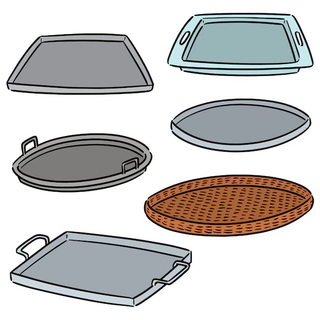 Premium Vector Vector set of tray