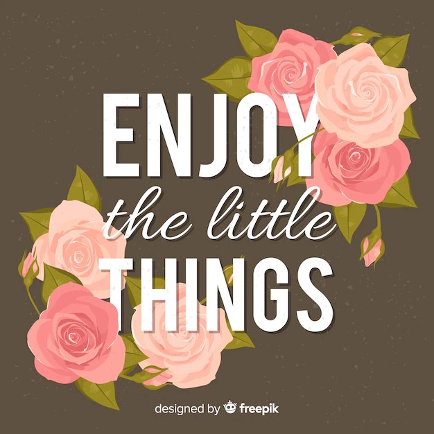 Eslogan con flores Vector Gratis