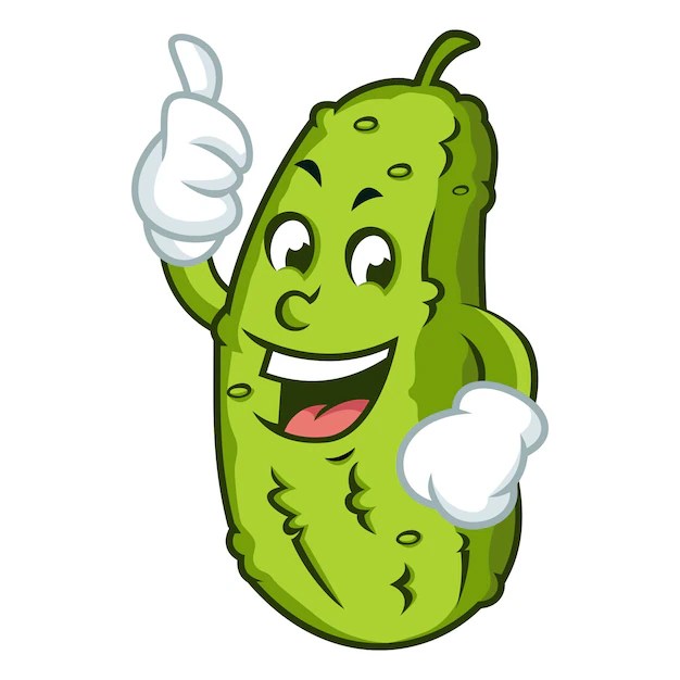 Happy pickle Vector Premium
