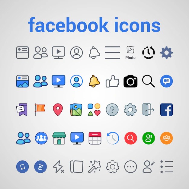 Simbolos De Iconos De Facebook Vector Gratis Images