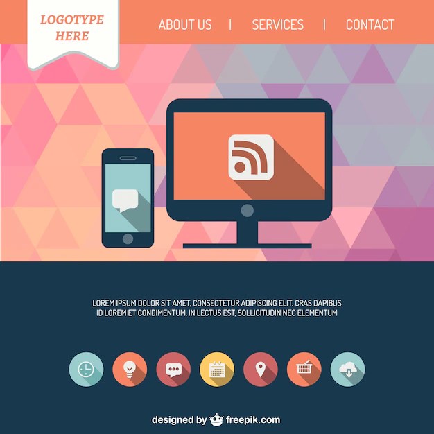 Interfaz de sitio web Descargar Vectores gratis