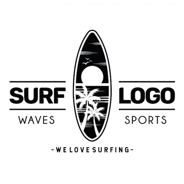 Logo de surf Vector Premium